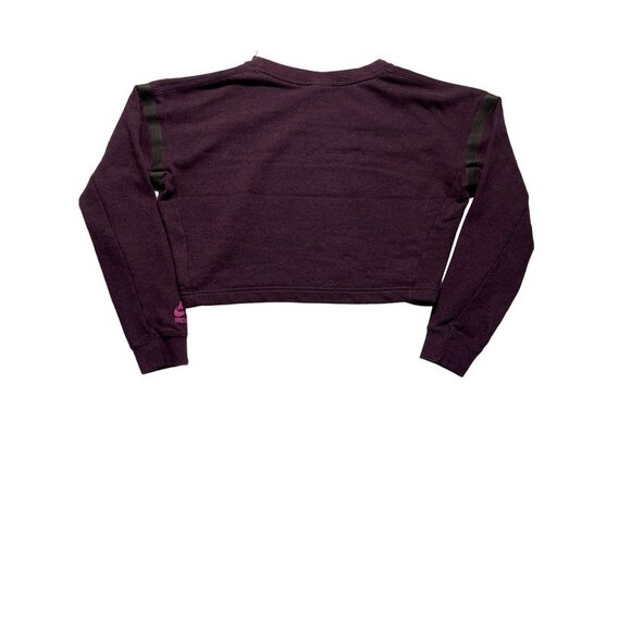 Nike Sportswear Track & Field Crop Long Sleeve Purple Sweatshirt Women's Small - Picture 2 of 9
